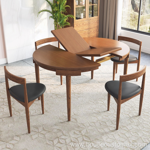 Wooden Dining Table Space Saving Table Set